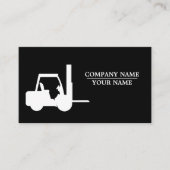 Carte De Visite Forklifts noir et blanc, Logistique - Professionne (Devant)