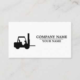 Carte De Visite Forklifts noir et blanc, Logistique - Professionne