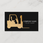 Carte De Visite Forklifts noir et or, Logistique - Professionnel (Devant)