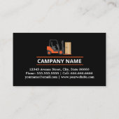 Carte De Visite Forklifts Orange Noir, Logistique - Professionnel (Dos)