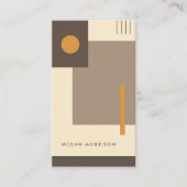 Carte De Visite formas geometria bauhaus retro marrón beige (Devant)