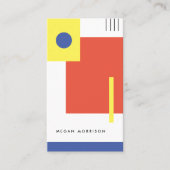 Carte De Visite formas geometría bauhaus rojo amarillo azul (Devant)