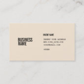 Carte De Visite Format Blanc Antique Avec Colonnes Polices Condens (Devant)