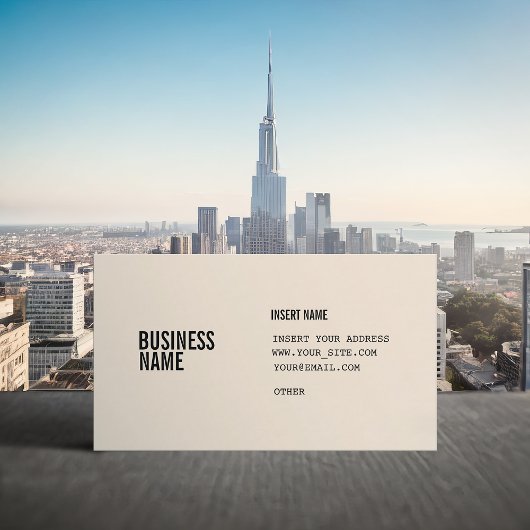 Carte De Visite Format Blanc Antique Avec Colonnes Polices Condens