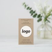 Carte De Visite Format vertical simple logo et texte (Debout devant)