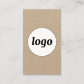 Carte De Visite Format vertical simple logo et texte (Dos)