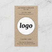 Carte De Visite Format vertical simple logo et texte (Devant)