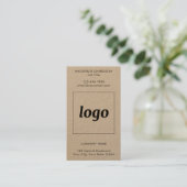 Carte De Visite Format vertical simple logo et texte (Debout devant)