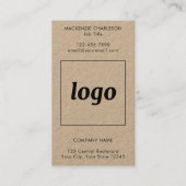 Carte De Visite Format vertical simple logo et texte (Devant)
