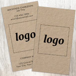 Carte De Visite Format vertical simple logo et texte