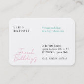 Carte De Visite Formateur français de sélectionneur de Bulldog (Dos)