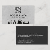 Carte De Visite Formateur personnel | Équipement de formation | QR (Devant / Derrière)