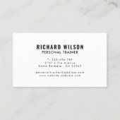 Carte De Visite Formateur personnel moderne (Dos)