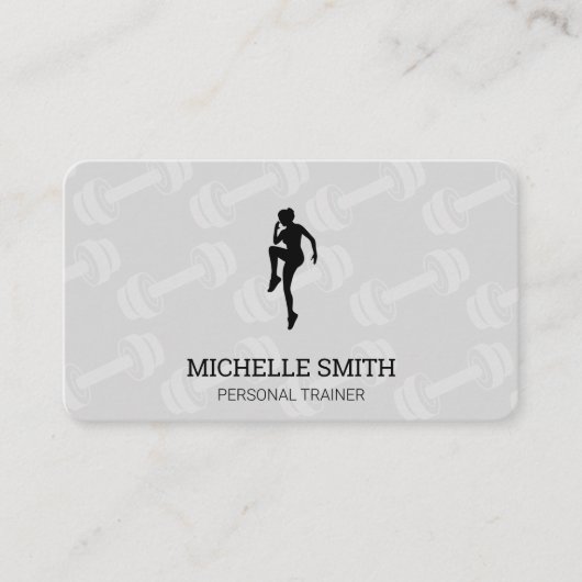 Carte De Visite Formateur personnel | Motif Dumbbell (Devant)