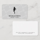 Carte De Visite Formateur personnel | Motif Dumbbell (Devant / Derrière)