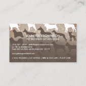 Carte De Visite Formation Brown Vétérinaire Animaux de compagnie (Dos)