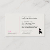 Carte De Visite Formation canine Silhouette Moderne (Dos)