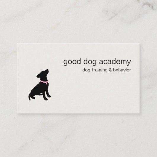 Carte De Visite Formation canine Silhouette Moderne (Devant)