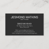 Carte De Visite Formation de K9 professionnelle (Dos)