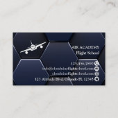 Carte De Visite Formation de vol professionnelle bleu et blanc mod (Devant)