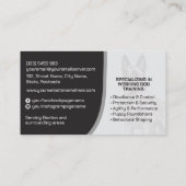 Carte De Visite Formation K9 - Entraîneur de chiens - Comportement (Dos)