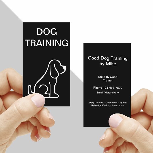 Carte De Visite Formation minimaliste des chiens