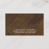 Carte De Visite Formation personnelle (bois) (Dos)