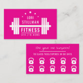 Carte De Visite Formation personnelle/Fitness Pass 10 classe (Devant / Derrière)