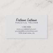 Carte De Visite Formation Personnelle Moderne & Fitness (Dos)