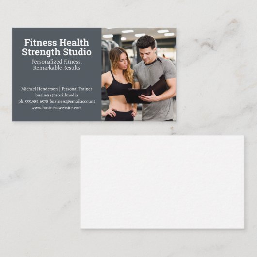 Carte De Visite Formation Personnelle Sur Les Résultats Des Client (Devant / Derrière)