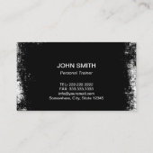 Carte De Visite Formation physique Professionnel Grunge foncé (Dos)