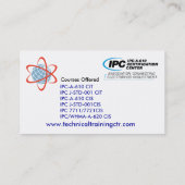 Carte De Visite Formation technique Center1.14 (Dos)