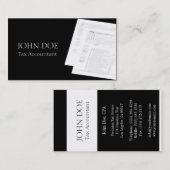 Carte De Visite Forme 1040 du comptable B/W d'impôts (Devant / Derrière)