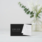 Carte De Visite Forme 1040 du comptable B/W d'impôts (Debout devant)