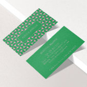 Carte De Visite Forme Abstraite moderne du milieu du siècle vert e