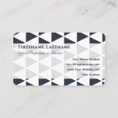 Carte De Visite forme Abstraite triangles gris bleu (Dos)