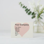 Carte De Visite Forme de cœur rouge amour classique minimalisme (Debout devant)
