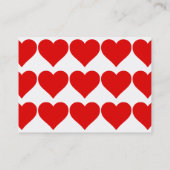 Carte De Visite Forme de cœur rouge amour classique minimalisme (Dos)