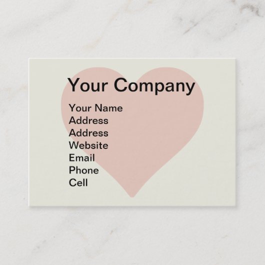Carte De Visite Forme de cœur rouge amour classique minimalisme (Devant)