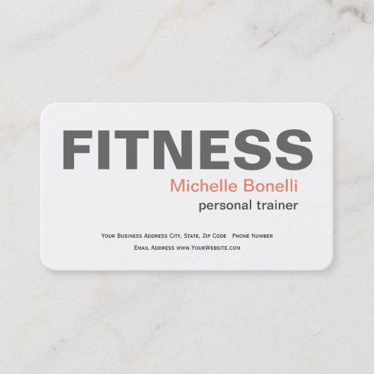 Carte De Visite Forme de formateur personnel Moderne Élégant (Devant)