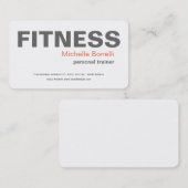 Carte De Visite Forme de formateur personnel Moderne Élégant (Devant / Derrière)