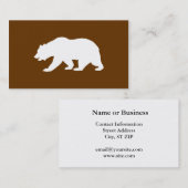 Carte De Visite Forme de l'ours (Devant / Derrière)