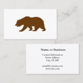 Carte De Visite Forme de l'ours (Devant / Derrière)
