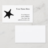 Carte De Visite Forme de poisson rouge noir et blanc (Devant / Derrière)