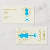 Carte De Visite Forme de robe avec des remous - déesse de (Devant / Derrière)