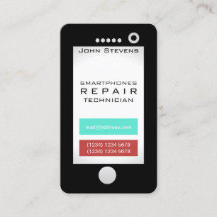 Carte De Visite Forme drôle de regard de faux de téléphone