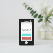 Carte De Visite Forme drôle de regard de faux de téléphone (Debout devant)