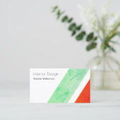 Carte De Visite Forme géante moderne de diagonale de rayure (Debout devant)