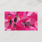 Carte De Visite Forme géométrique Couturier rose moderne (Devant)