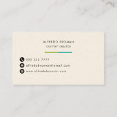 Carte De Visite Forme géométrique créative moderne unique (Dos)